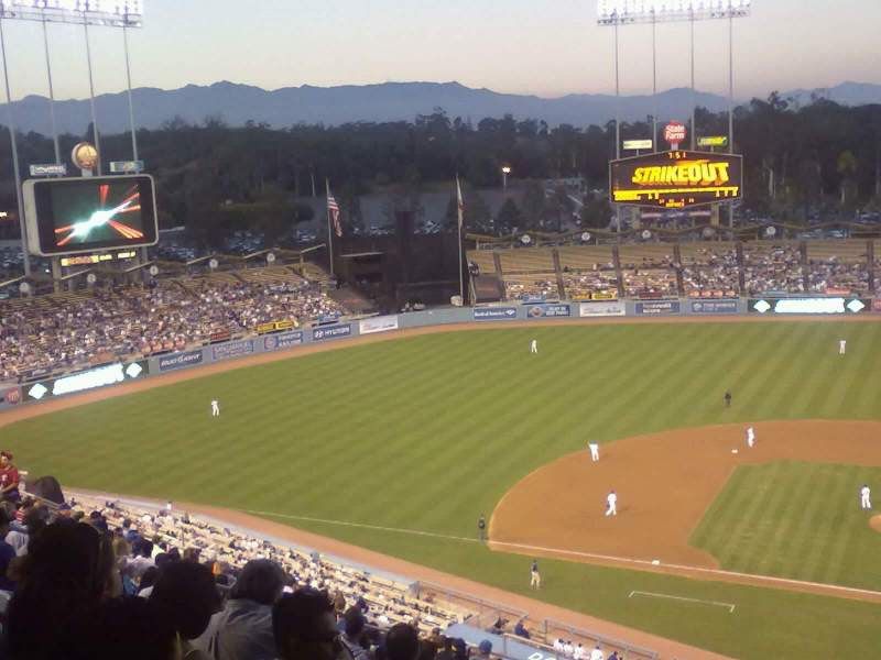 Dodger Stadium, section top deck, home of Los Angeles Dodgers