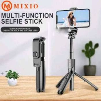 MIXIO Tongsis 4 in 1 Tripod/Bluetooth Selfie Stick Tripod Foldable