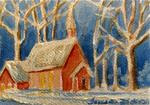 Winter Schoolhouse - miniature - Posted on Friday, December 19, 2014 by Tammie Dickerson