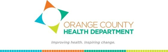 Orange County Health Department logo and tagline, Improving health. Inspiring change. 