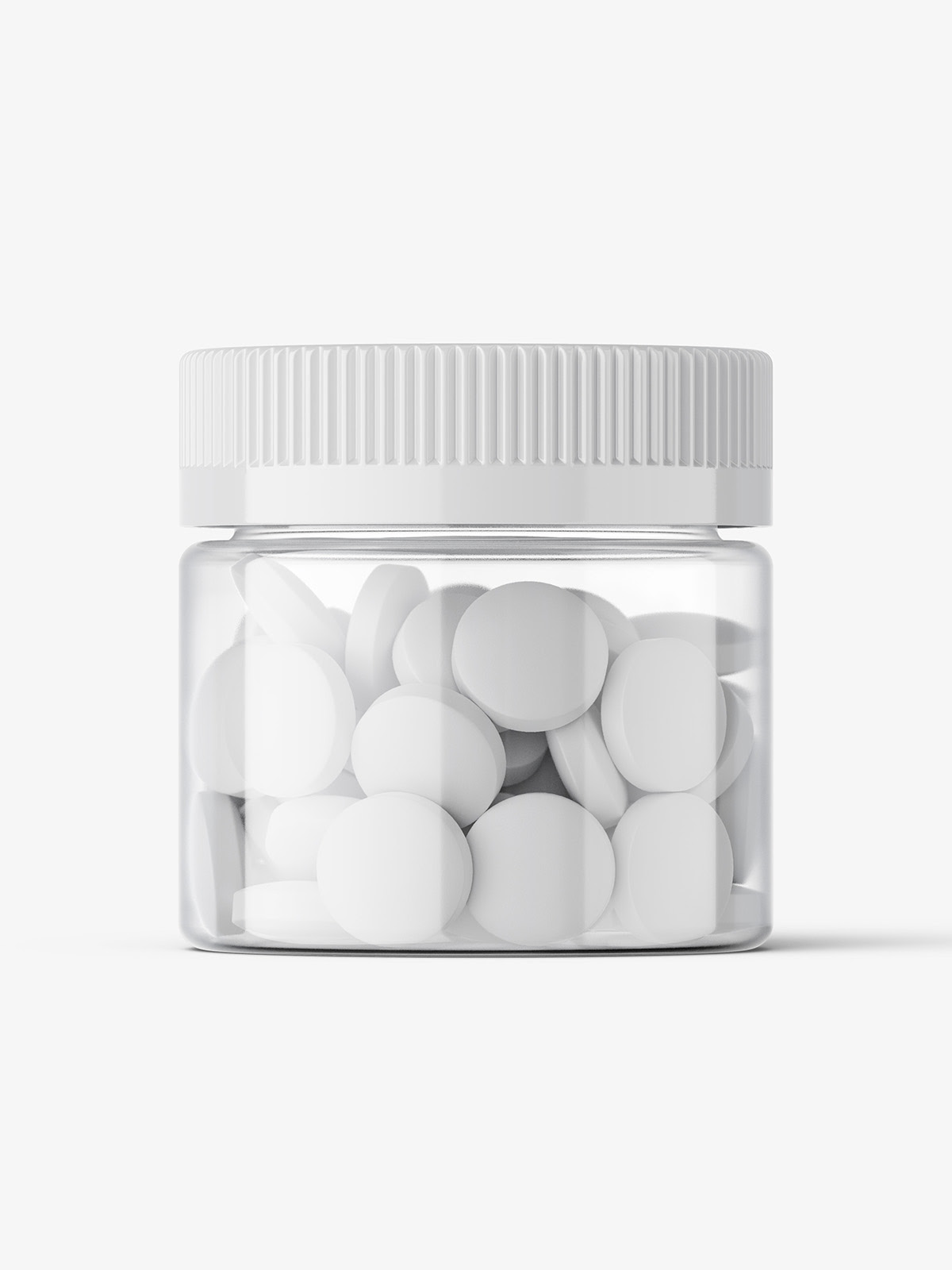 Round tablets jar mockup Smarty Mockups
