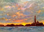 Sunset over San Giorgio Maggiore - Posted on Wednesday, January 28, 2015 by Louisa Calder