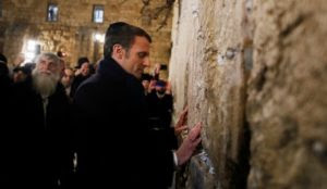Macron, Testy and Petulant Outside a Church In Jerusalem