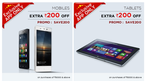 200 off on mobiles and tablets from snapdeal APP