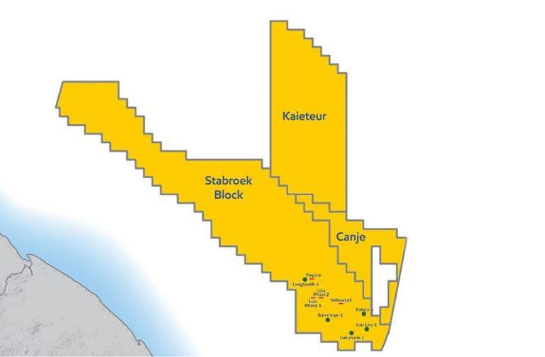 Map showing the Canje Block offshore Guyana