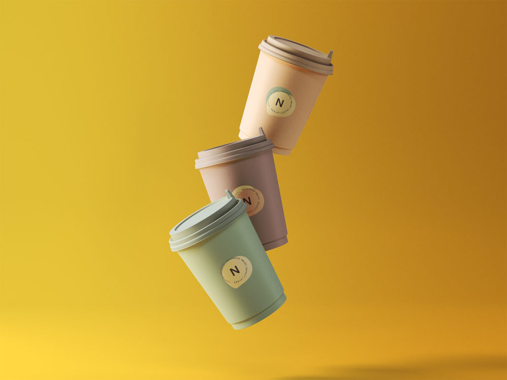 3 Coffee Cup Mockups Free Mockup