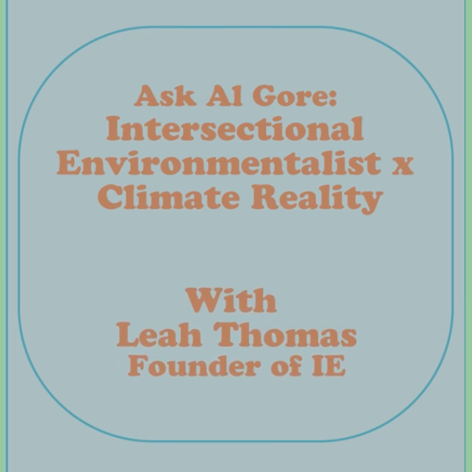 Leah Thomas and Al Gore