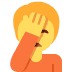 Person facepalming
