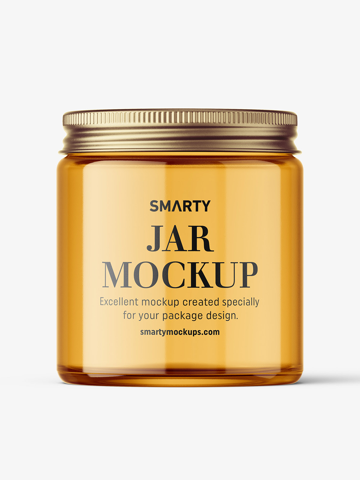 Cosmetic jar mockup with silver cap / 120ml / clear Smarty Mockups