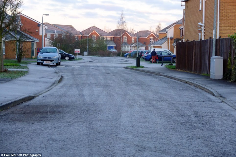 Drive safely: Frosty roads in Peterborough, Cambridgeshire as there are further warnings of snowy roads tomorrow