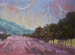 Contemporary Windmills - Original Oil Painting of Windmills - Desert Windmill - Contemporary Art - E - Posted on Thursday, January 22, 2015 by Kim VanDerHoek