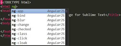 Sublime Text with AngularJS Package could be good editor for AngularJs development. Sublime Text with AngularJS Package could be good editor for AngularJs development.