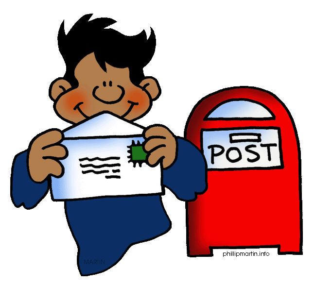 Graphic of a man mailing a letter