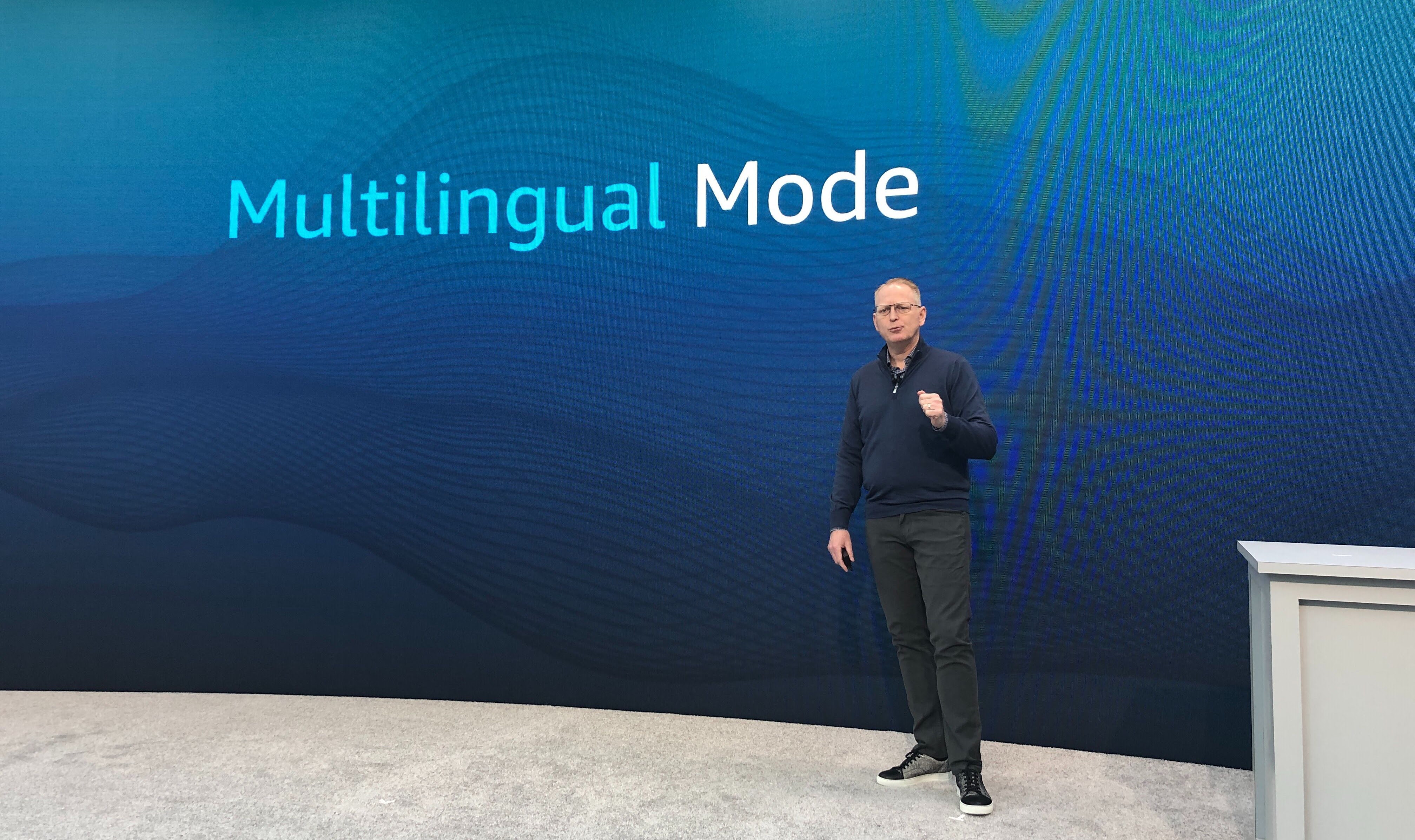 Amazon SVP of Devices Dave Limp announcing Alexa Multilingual Mode