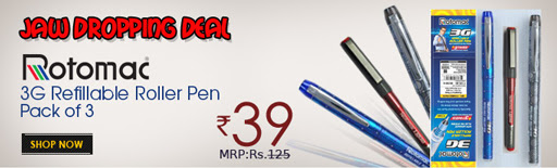 Rotomac 3G Refillable Roller Pen Pack of 3