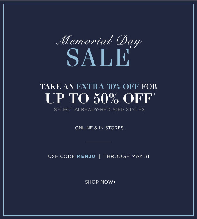 Memorial Day Sale: up to 50% Off
