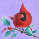 Spirit, Cardinal Oil Painting, Linda McCoy - Posted on Wednesday, February 11, 2015 by Linda McCoy