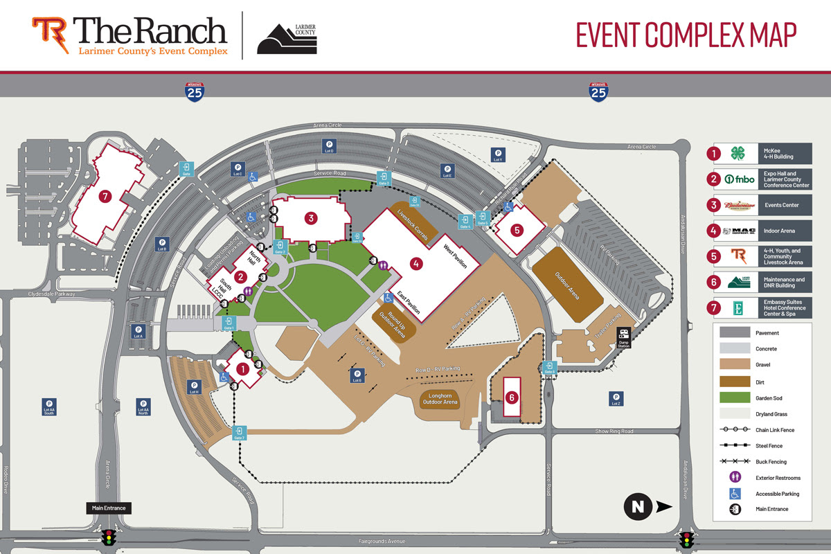 Seating Charts  The Ranch, Larimer County Fairgrounds & Events Complex