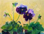 Pansies in December,still life, oil on canvas,8x10,price$250 - Posted on Thursday, January 1, 2015 by Joy Olney