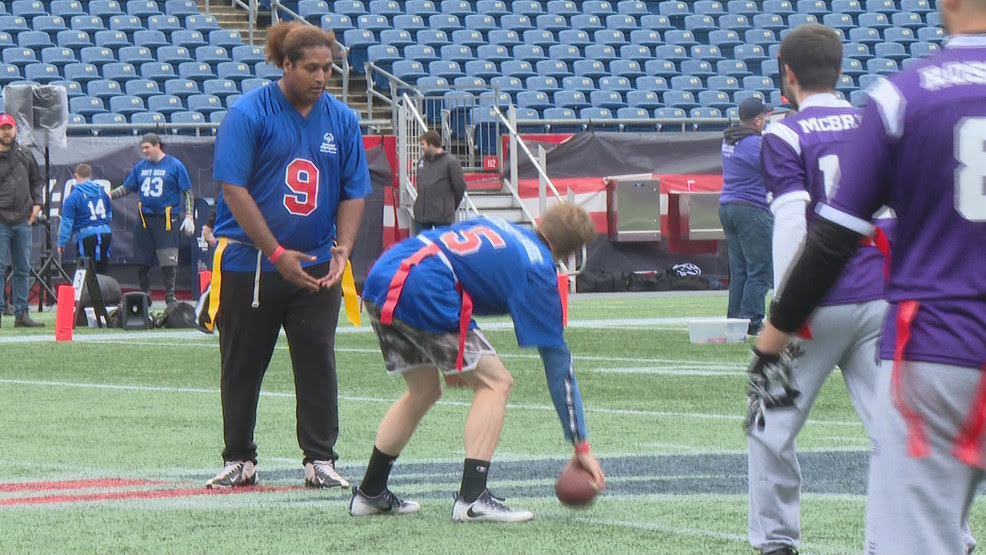 Special Olympics athletes take to the Gillette Stadium field for flag football event
