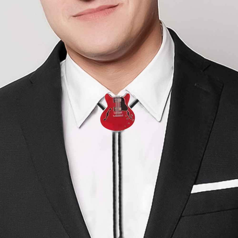 Image of Red ES Guitar Bolo Tie