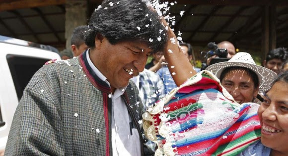 Evo gana las elecciones en Bolivia.