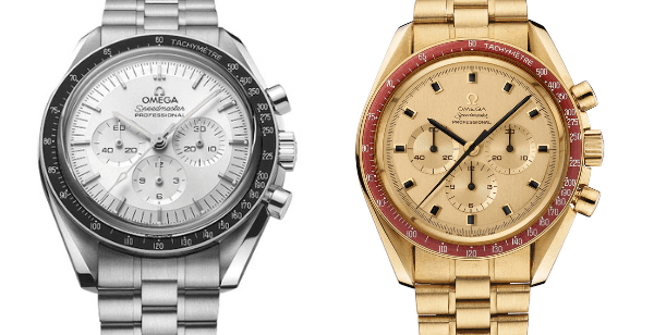 Omega Speedmaster MoonWatch Professional Canopus Gold and Omega Speedmaster Apollo 11 50th Anniversary Moonshine Gold Limited Edition