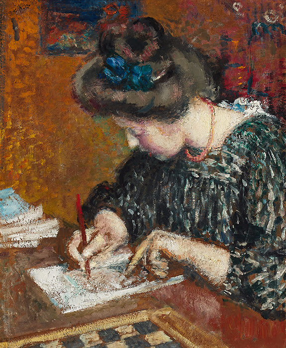 Portret van Madame Lemmen, schrijvend. 1908 (575x700, 713Kb)