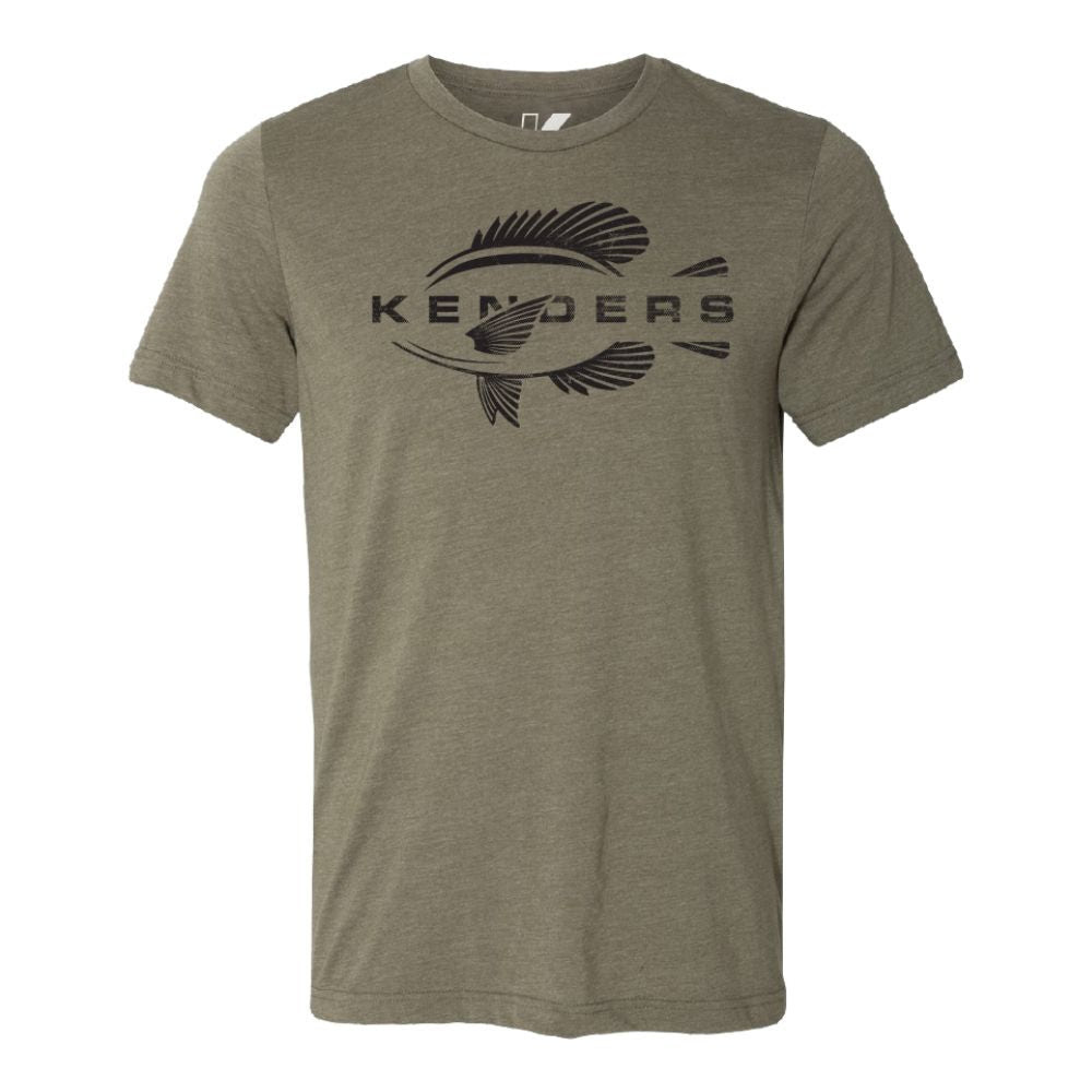 Image of KENDERS GRAPHIC T-SHIRT OLIVE GREEN/BLACK
