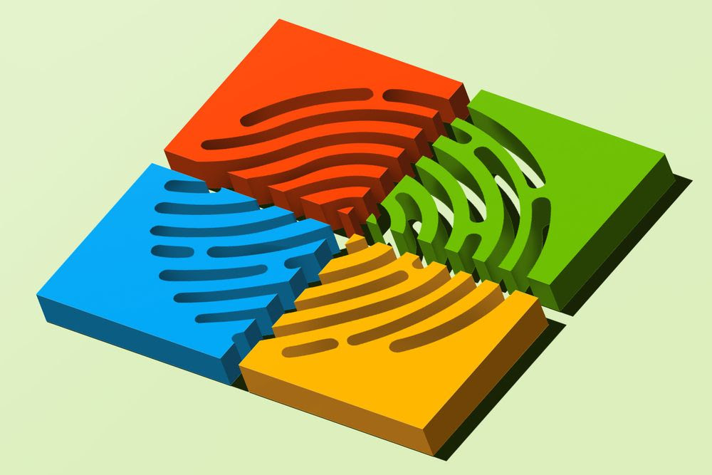 Fingerprint on a 3D Microsoft logo