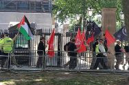 Neo-Nazis in London carried a Palestinian Authority flag when protesting the 