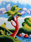 Mark Adam Webster - Abstract Geometric Landscape Oil Painting 9.4.14 - Posted on Monday, April 13, 2015 by Mark Webster