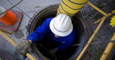 worker in a confined space