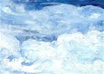 ACEO Blue Sky White Clouds Skyscape Cloudscape by Penny Lee StewArt - Posted on Monday, December 22, 2014 by Penny Lee StewArt