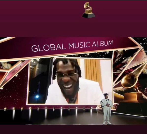 Burna Boy wins Best Global Music Album at 2021 Grammys (video)