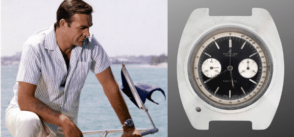 Sean Connery in Thunderball (1965) and Breitling Top Time  