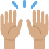 Raising hands