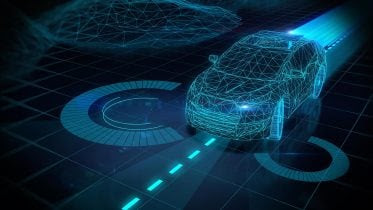 Autonomous Self Driving Car Technology Concept
