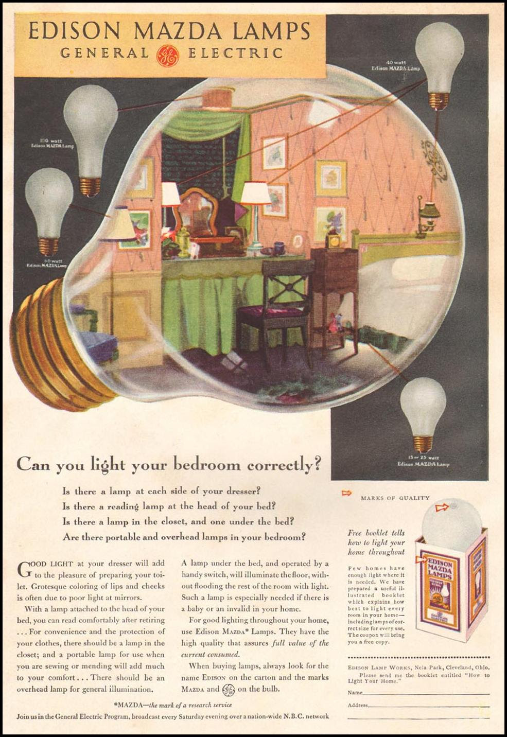 EDISON MAZDA LAMPS
BETTER HOMES AND GARDENS
04/01/1931
INSIDE FRONT