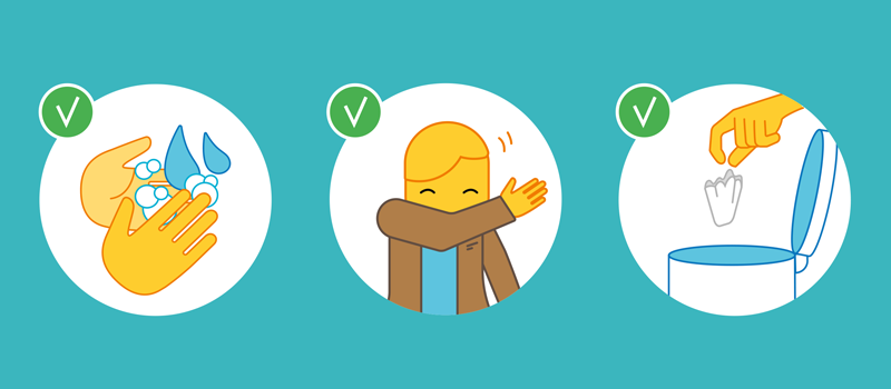 Illustratie over preventieve maatregelen bij het Coronavirus