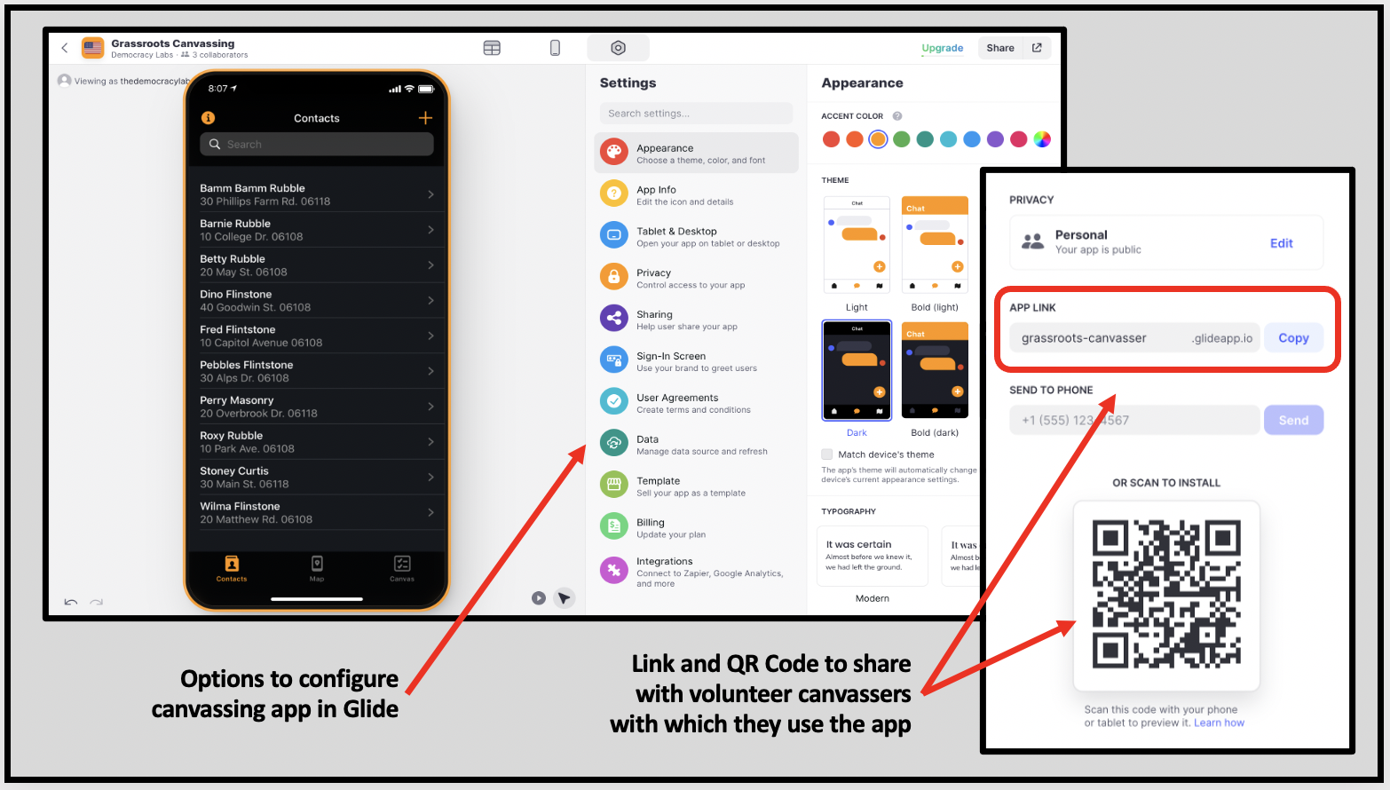 Glide Apps makes it easy to create mobile apps that work with Google Sheets.