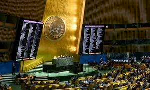 La Asamblea General adoptó una resolución sobre una paz justa y duradera en Ucrania.