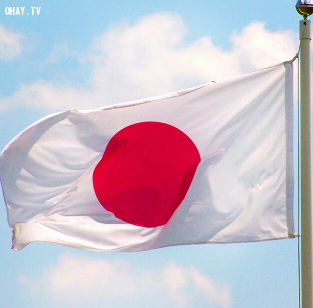 6. Nhật Bản,ý nghĩa quốc kì,lá cờ của các nước,những điều thú vị trong cuộc sống