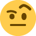 Face with raised eyebrow