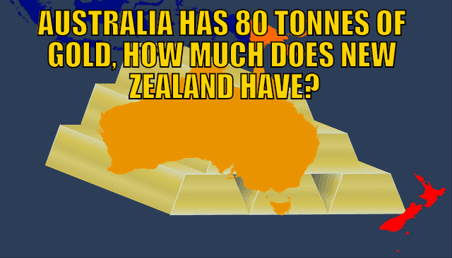 Australia Has 80 Tonnes of Gold, How Much Gold Does New Zealand Have? Australia Has 80 Tonnes of Gold, How Much Gold Does New Zealand Have?