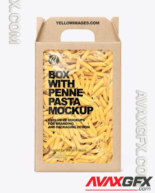 Kraft Box with Penne Pasta Mockup 76905 TIF Â» AVAXGFX All Downloads