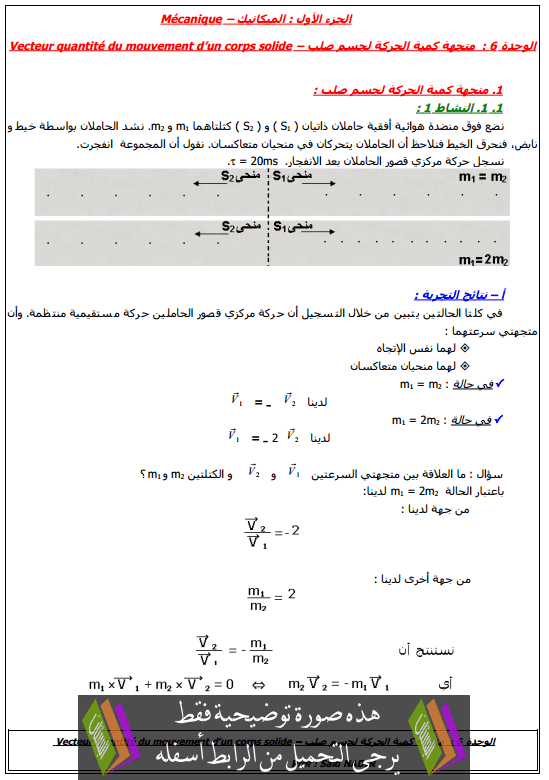 فرض في الفيزياء والكيمياء (النموذج 5) الدورة الثانية للجذع المشترك علوم مع التصحيح Kimiyat-alharaka