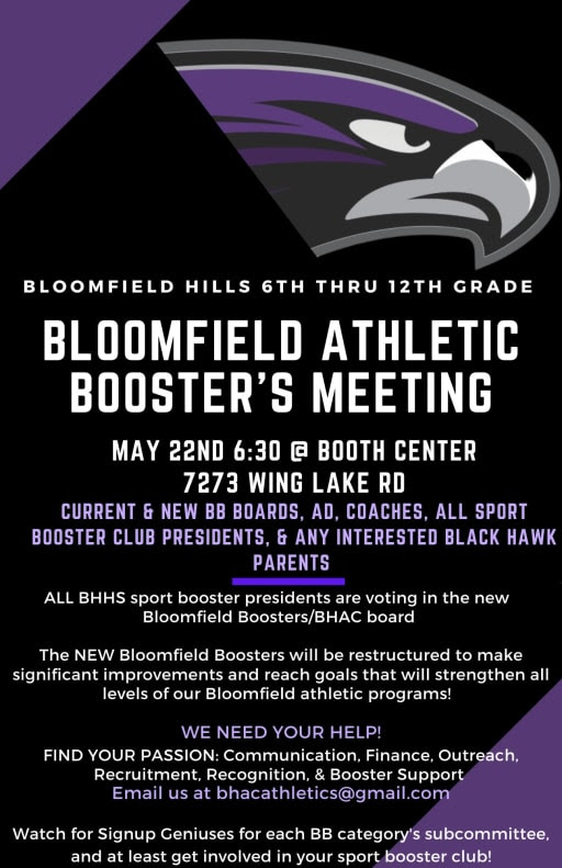 Bloomfield Boosters Meeting