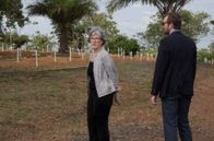 Dr. Anne Schuchat visiting the Disco Hill Cemetery in Liberia where many victims of the Ebola outbreak are buried.