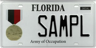 Army of Occupation military license plate